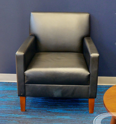 [#B12-6] Black lounge chair