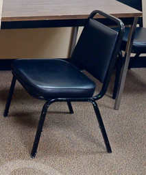 [#B8-6] Blue side chair no arm