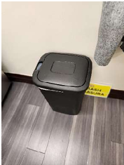 [#G4-24] Black Trash Can 