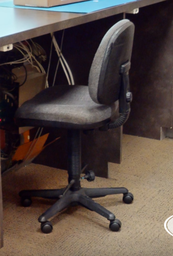[#B12-4] Grey task chair no arms
