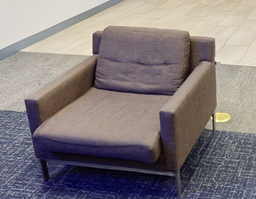 [#B12-5] Brown lounge chair