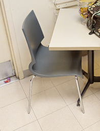 [#B8-6] Blk side chair no arms