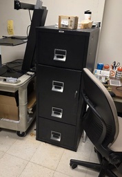 [#D11-4] Black Vertical Fireproof File Cabinet