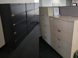 [#D12-26] Black and Tan Vertical File Cabinet