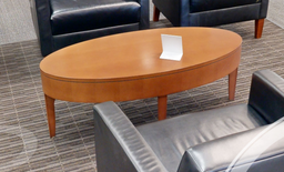 [#C3-9] Oval coffee table, wood