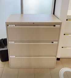 [#D8-10] Beige Filing Cabinet - 3 Drawer