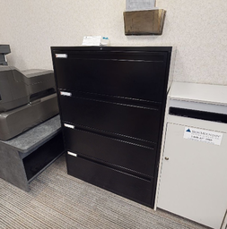 [#D10-6] Filing Cabinet - 4 Drawer, Black