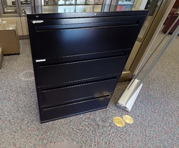 [#D10-10] Filing Cabinet - 4 Drawer, Black