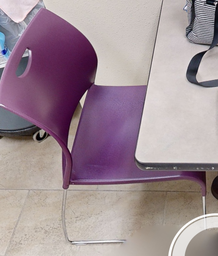 [#B4-3] Purple cafe chair