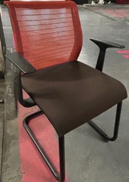 [#B8-3] Sled Chair - Red and Black