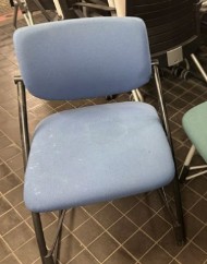 [#B8-13] Sled Chair - Light Blue, No Arms