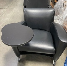 [#B12-1] Black, mobile tablet arm chairs