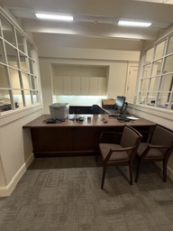 [#E7-4185] Built in millwork u shape desks