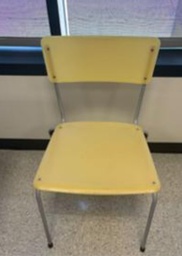 [#B8-109] Keilhauer Gym Yellow Plastic Chair