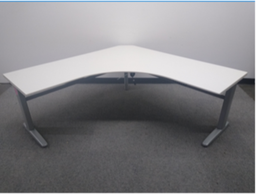 [#E10-8] Ergo, Desk, KI, Elec 24x66x66x24 Top, White, *w/ base