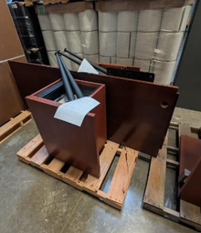 [#E4-5] Mahogany Desks with Peds