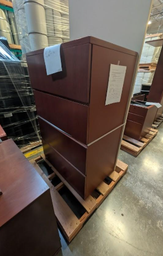 [#D10-9] Wood 4 Drawer Filing Unit