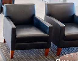 [#B12-6] Black lounge chair