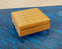 [#B11-9] Gold square ottoman