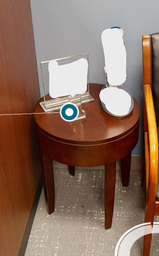 [#C11-14] Round side table, wood