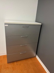 [#D10-28] 3' 4 DRAWER FILE W/TOP