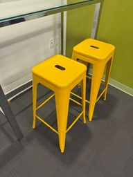 [#B1-52] METAL YELLOW STOOLS