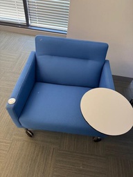 [#B12-116] BLUE LOUNGE TABLET CHAIR