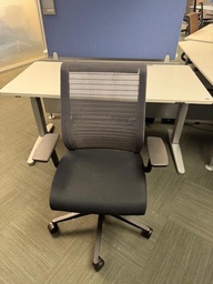 [#B13-145] GREY/BLACK THINK CHAIR
