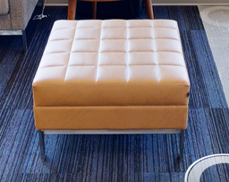 [#B11-9] Gold square ottoman
