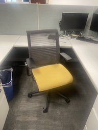[#B13-4] Yellow Think task chair