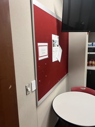 [#F1-7] Red tackboard 50"x60"
