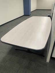 [#C6-13] 40"x84" light grey wood grain conference table