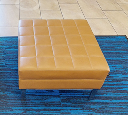 [#B11-8] Gold square ottoman