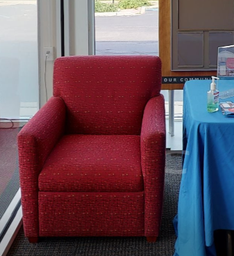 [#B12-5] Red lounge chair