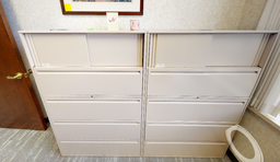 [#D12-7] 4 Metal filing cabinets in offices