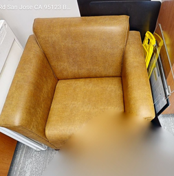 [#B12-7] Brown lounge chair