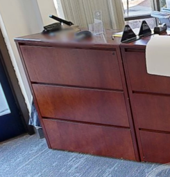 [#D8-11] 3D lateral file cabinet, wood