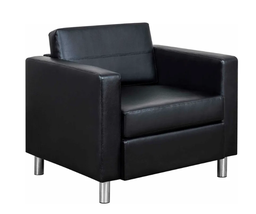 [#B12-1] Black lounge chair (photo representation)