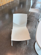 [#B4-89] WHITE STACK CHAIRS