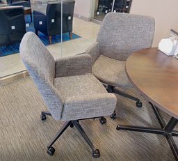 [#B5-5] Grey mobile conference chair