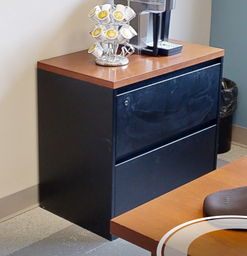 [#D6-14] 2D lateral filing cabinet,blk