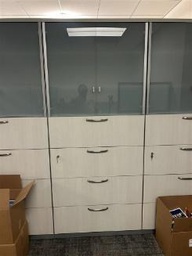 [#D12-55] 19" x 36" x 84" Cabinet with doors and 4 drawers