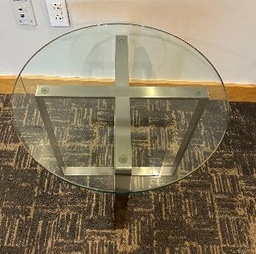 [#C3-60] Glass round side table