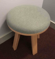 [#B11-19] Short upholstered stool