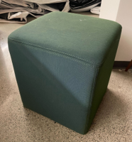 [#B11-26] Dark green cube ottoman
