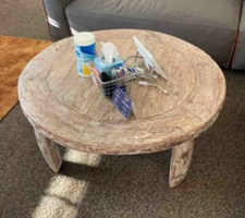 [#C3-33] Rustic wooden coffee table