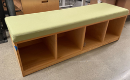 [#B2-53] Upholstered bench w/cubbies