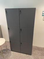 [#D0-57] Grey metal lockers 