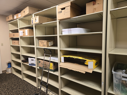 [#D4-18] Tall metal bookcase
