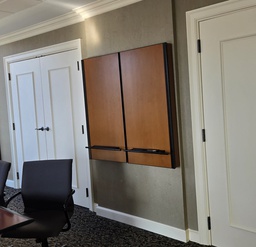 [#F0-] Dry erase board – wall mounted with doors
